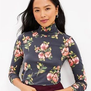 Loft floral turtleneck